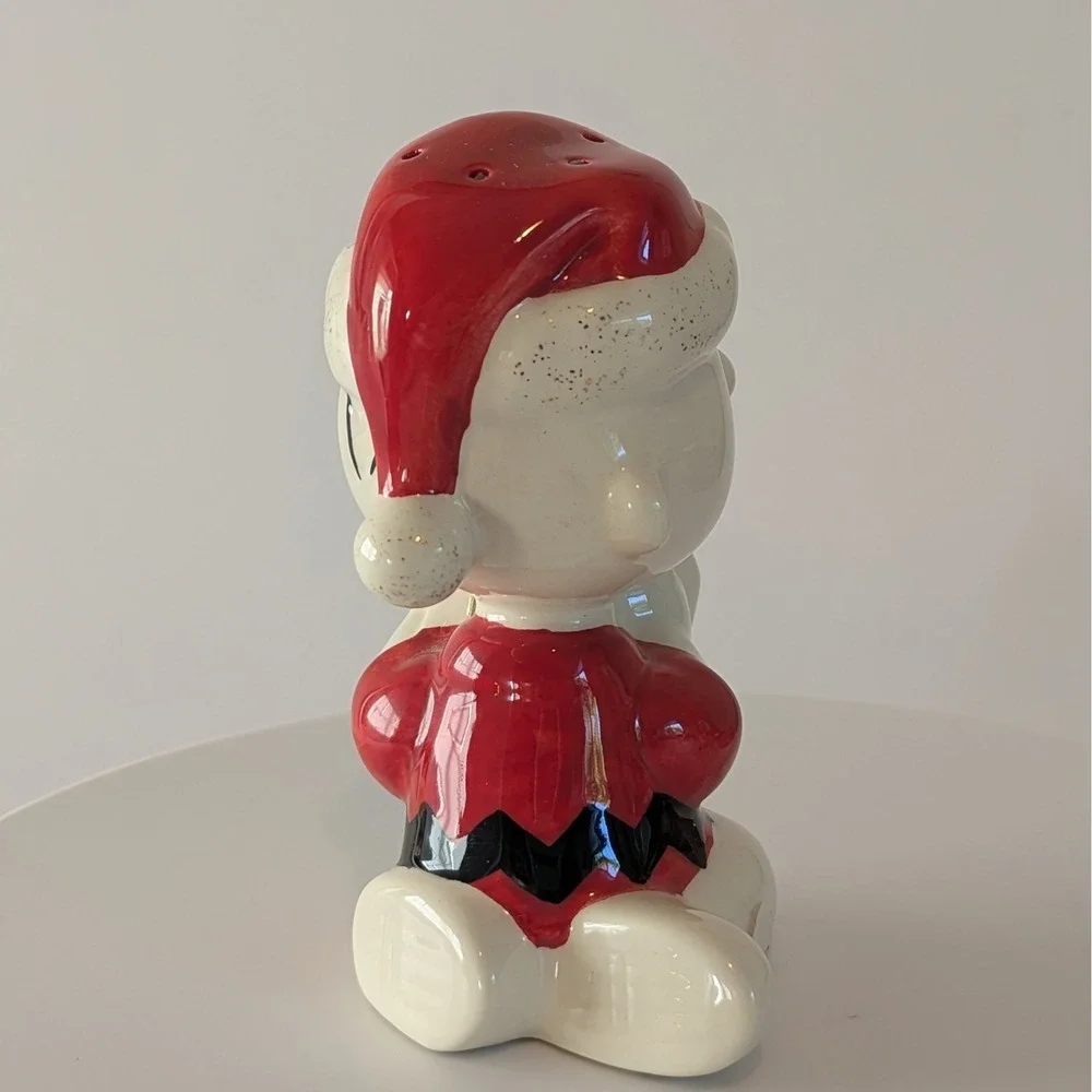 2004 Lenox Charlie Brown & Snoopy Christmas Tree Porcelain Salt & Pepper Set